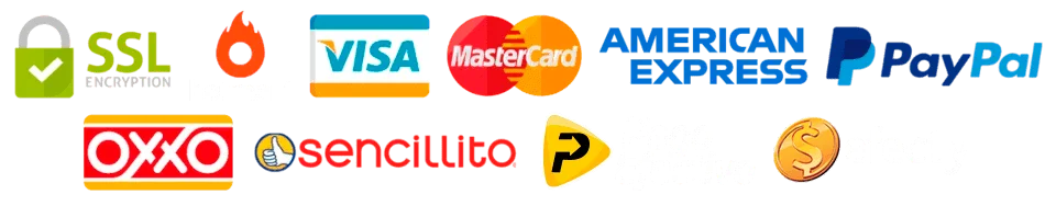 Métodos de pago aceptados